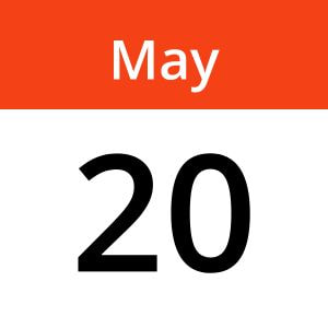 May 20 calendar graphic