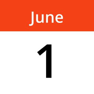 June 17 calendar graphic
